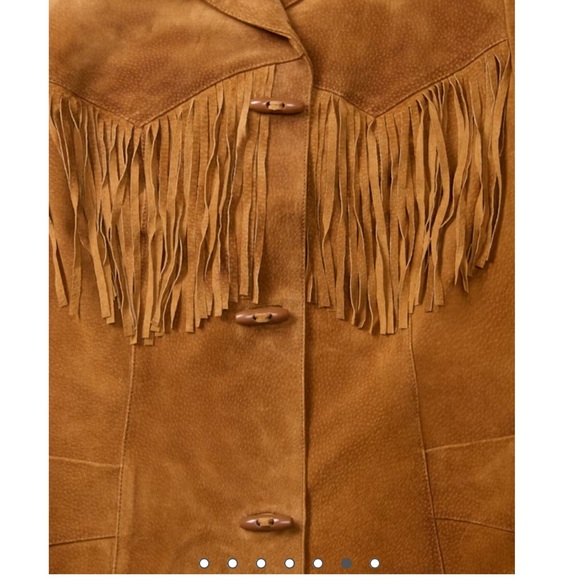 ROAMAN’S TAN SUEDE FRINGE JACKET - Picture 5 of 8